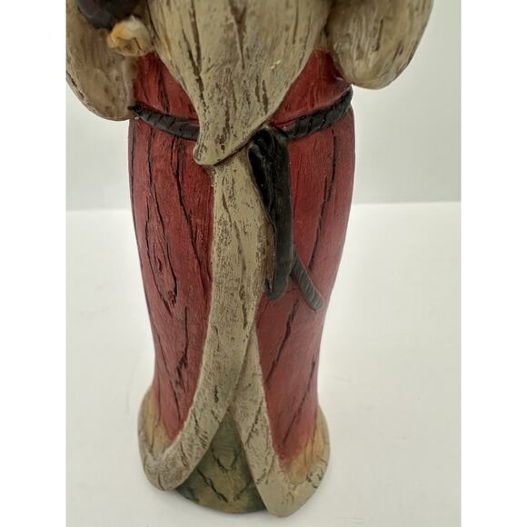 Vintage Resin Santa Figurine WB349 Red Coat Tree Gifts 8.5” Christmas Decor - Picture 3 of 7